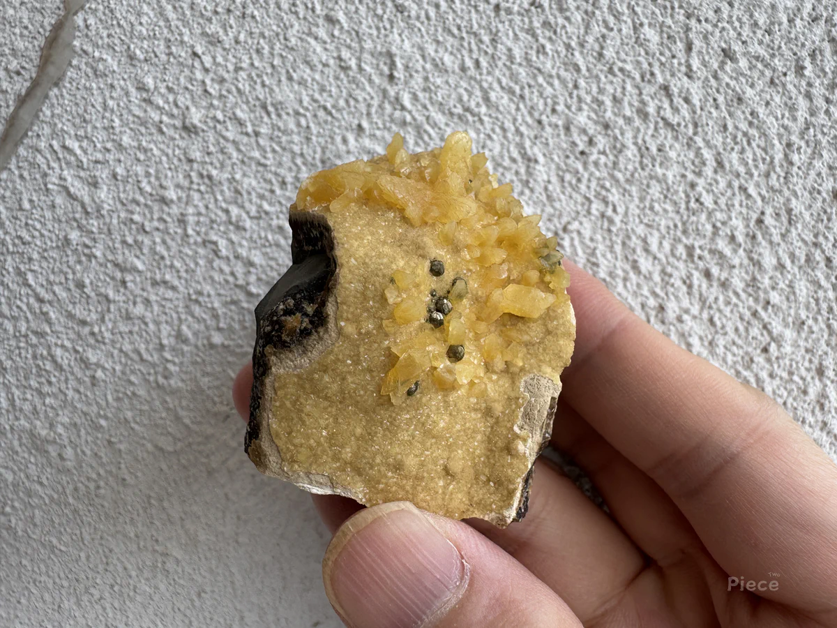 Pyrite, Calcite