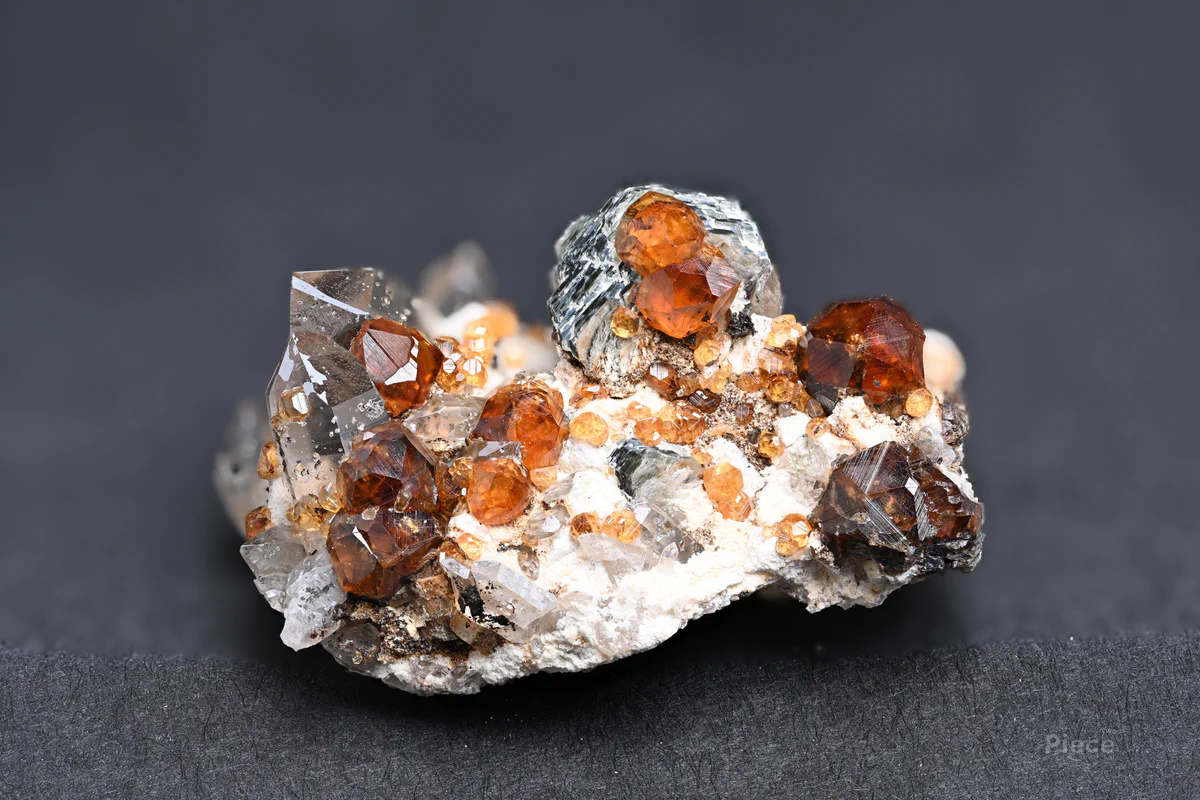 Spessartine, Quartz, Mica Group