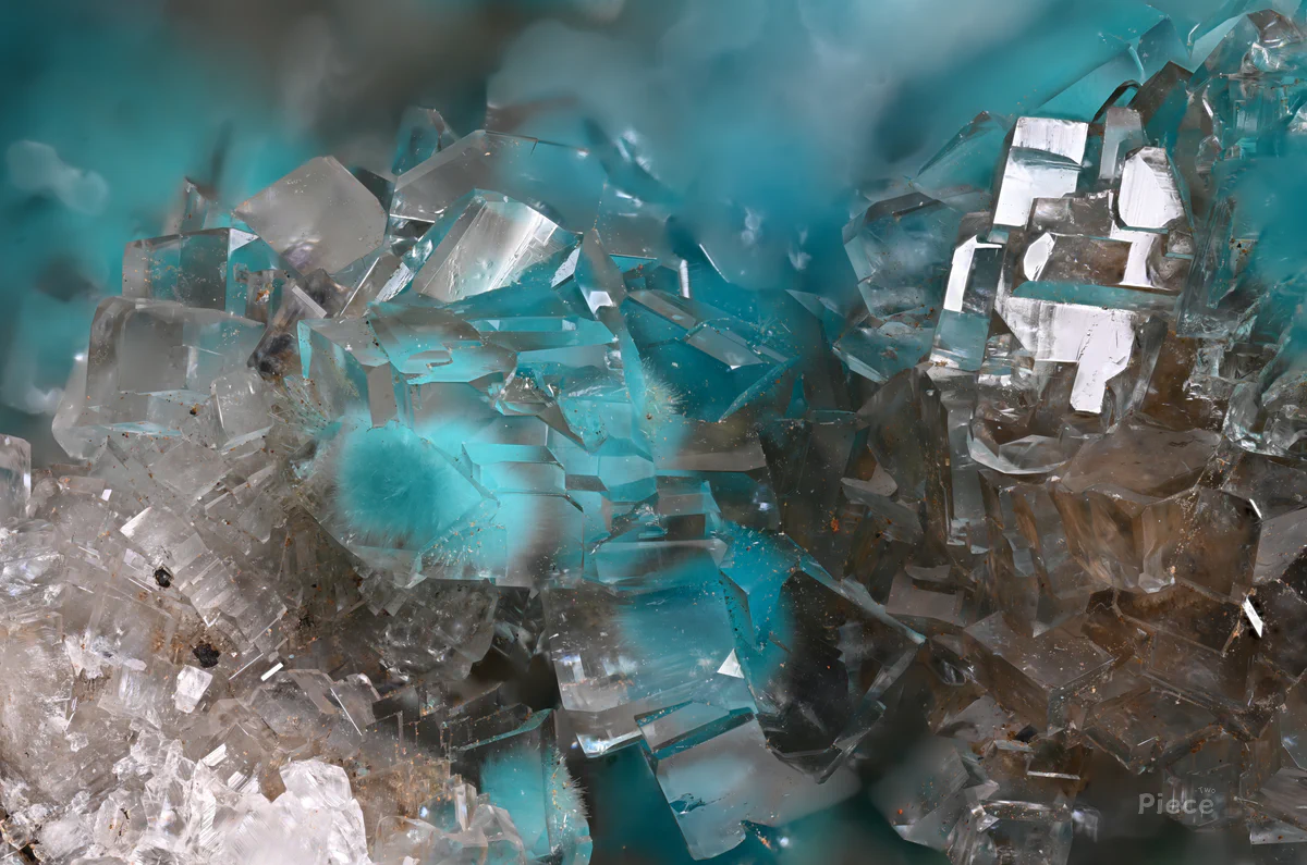 Rosasite, Calcite